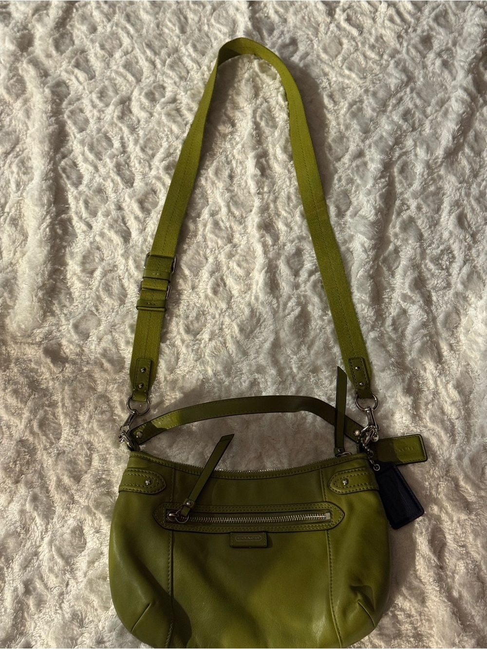 Coach Green Leather Crossbody Bag - Women's Shoulder Bag